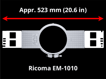 Ricoma Premium Allied Grid-Lock Hoops (PAGL) - EM-1010 527 mm (Appr. 20.7 inch) Arm Spacing