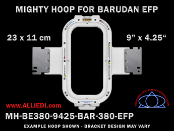 Barudan 9 x 4.25 inch (23 x 13 cm) Vertical Rectangular Magnetic Mighty Hoop for 380 mm Sew Field / Arm Spacing EFP Type