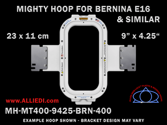 Bernina E16 9 x 4.25 inch (23 x 13 cm) Vertical Rectangular Magnetic Mighty Hoop for 400 mm Sew Field / Arm Spacing