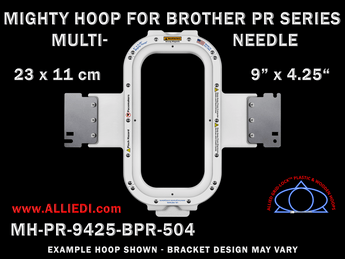 Brother PR Series Multi-Needle 9 x 4.25 inch (23 x 13 cm) Vertical Rectangular Magnetic Mighty Hoop