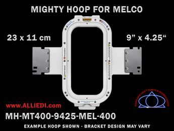 Melco 9 x 4.25 inch (23 x 13 cm) Vertical Rectangular Magnetic Mighty Hoop for 400 mm Sew Field / Arm Spacing
