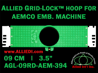 9 cm (3.5 inch) Round Allied Grid-Lock Plastic Embroidery Hoop - Aemco 394