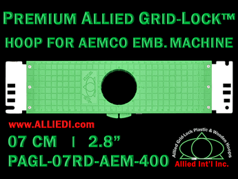 7 cm (2.8 inch) Round Premium Allied Grid-Lock Plastic Embroidery Hoop - Aemco 400