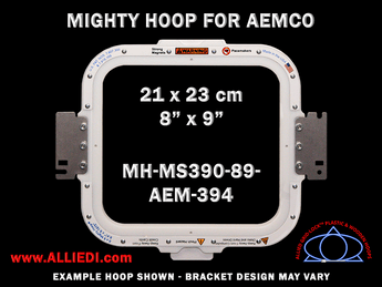 Aemco 8 x 9 inch (21 x 23 cm) Rectangular Magnetic Mighty Hoop for 400 mm Sew Field / Arm Spacing