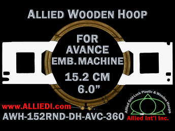 Avance 15.2 cm (6.0 inch) Round Allied Wooden Embroidery Hoop