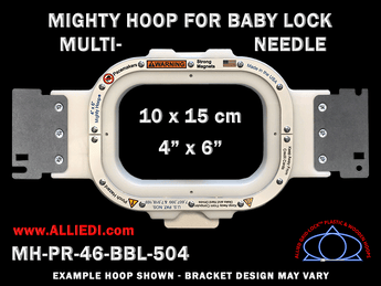 Baby Lock Multi-Needle 4 x 6 inch (10 x 15 cm) Rectangular Magnetic Mighty Hoop