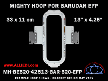 Barudan 13 x 4.25 inch (33 x 11 cm) Vertical Rectangular Magnetic Mighty Hoop for 520 mm Sew Field / Arm Spacing EFP Type