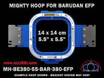 Barudan 5.5 x 5.5 inch (14 x 14 cm) Square Magnetic Mighty Hoop for 380 mm Sew Field / Arm Spacing EFP Type