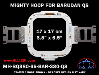 Barudan 6.5 x 6.5 inch (17 x 17 cm) Square Magnetic Mighty Hoop for 380 mm Sew Field / Arm Spacing QS Type