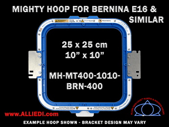 Bernina E16 10 x 10 inch (25 x 25 cm) Square Magnetic Mighty Hoop for 400 mm Sew Field / Arm Spacing