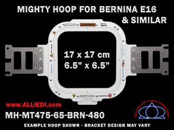 Bernina E16 6.25 x 8.25 inch (16 x 21 cm) Rectangular Magnetic Mighty Hoop for 480 mm Sew Field / Arm Spacing