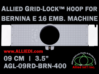9 cm (3.5 inch) Round Allied Grid-Lock Plastic Embroidery Hoop - Bernina 400