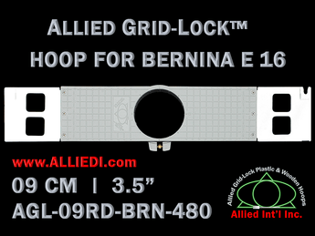 9 cm (3.5 inch) Round Allied Grid-Lock Plastic Embroidery Hoop - Bernina 480