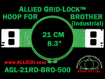 Brother Commercial 21 cm (8.3 inch) Round Allied Grid-Lock Embroidery Hoop for 500 mm Sew Field / Arm Spacing