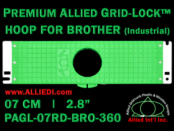 7 cm (2.8 inch) Round Premium Allied Grid-Lock Plastic Embroidery Hoop - Brother Commercial 360