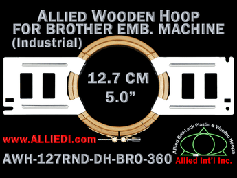 12.7 cm (5.0 inch) Round Allied Wooden Embroidery Hoop