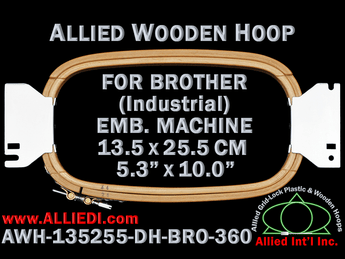 13.5 x 25.5 cm (5.3 x 10.0 inch) Rectangular Allied Wooden Embroidery Hoop