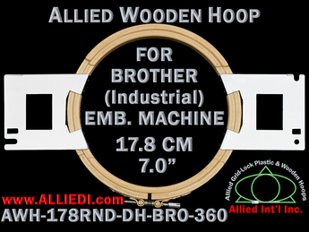 17.8 cm (7.0 inch) Round Allied Wooden Embroidery Hoop