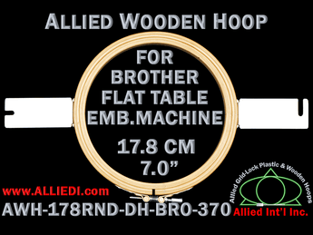 17.8 cm (7.0 inch) Round Allied Wooden Embroidery Hoop