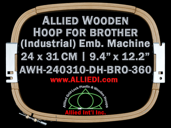 24.0 x 31.0 cm (9.4 x 12.2 inch) Rectangular Allied Wooden Embroidery Hoop