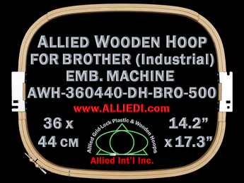 36.0 x 44.0 cm (14.2 x 17.3 inch) Rectangular Allied Wooden Embroidery Hoop