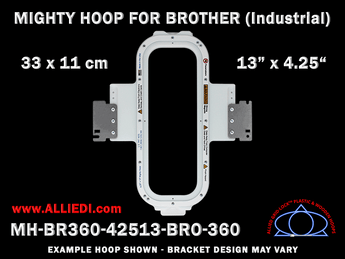 Brother Commercial 13 x 4.25 inch (33 x 11 cm) Vertical Rectangular Magnetic Mighty Hoop for 360 mm Sew Field / Arm Spacing