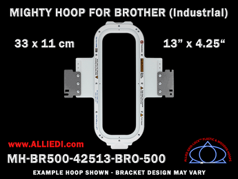 Brother Commercial 13 x 4.25 inch (33 x 11 cm) Vertical Rectangular Magnetic Mighty Hoop for 500 mm Sew Field / Arm Spacing