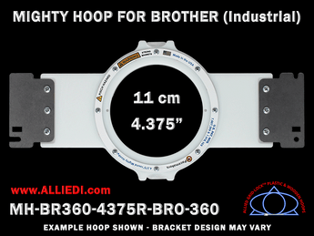 Brother Commercial 4.375 inch (11 cm) Round Magnetic Mighty Hoop for 360 mm Sew Field / Arm Spacing