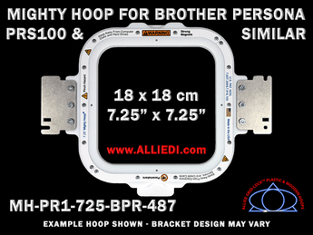 Brother PRS100 Persona Single-Needle 7.25 x 7.25 inch (18 x 18 cm) Square Magnetic Mighty Hoop