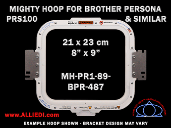 Brother PRS100 Persona Single-Needle 8 x 9 inch (21 x 23 cm) Rectangular Magnetic Mighty Hoop