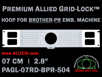 Brother PR 7 cm (2.8 inch) Round Premium Allied Grid-Lock Embroidery Hoop for 504 mm Sew Field / Arm Spacing
