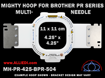 Brother PR Series Multi-Needle 4.25 x 4.25 inch (11 x 11 cm) Square Magnetic Mighty Hoop