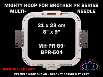 Brother PR Series Multi-Needle 8 x 9 inch (21 x 23 cm) Rectangular Magnetic Mighty Hoop