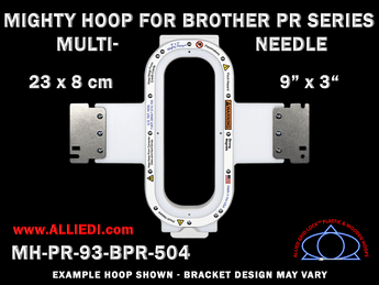 Brother PR Series Multi-Needle 9 x 3 inch (23 x 8 cm) Vertical Rectangular Magnetic Mighty Hoop