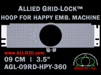 9 cm (3.5 inch) Round Allied Grid-Lock Plastic Embroidery Hoop - Happy Japan 360