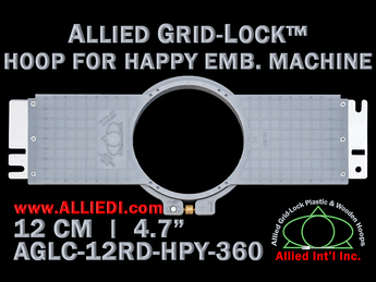 12 cm (4.7 inch) Round Allied Grid-Lock (New Design) Plastic Embroidery Hoop - Happy Japan 360
