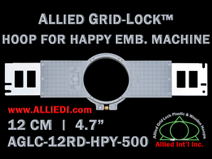 12 cm (4.7 inch) Round Allied Grid-Lock (New Design) Plastic Embroidery Hoop - Happy Japan 500