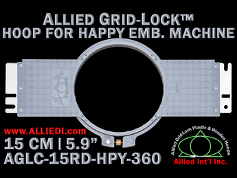 15 cm (5.9 inch) Round Allied Grid-Lock (New Design) Plastic Embroidery Hoop - Happy Japan 360