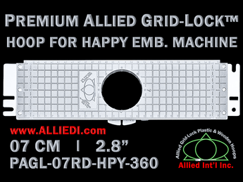 7 cm (2.8 inch) Round Premium Allied Grid-Lock Plastic Embroidery Hoop - Happy Japan 360