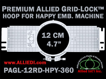 12 cm (4.7 inch) Round Premium Allied Grid-Lock Plastic Embroidery Hoop - Happy Japan 360