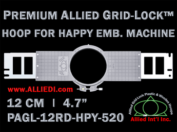 9 cm (3.5 inch) Round Premium Allied Grid-Lock Plastic Embroidery Hoop - Happy Japan 520