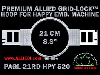 21 cm (8.3 inch) Round Premium Allied Grid-Lock Plastic Embroidery Hoop - Happy Japan 520