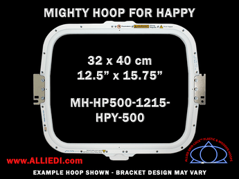 Happy Japan 12.5 x 15.75 inch (32 x 40 cm) Rectangular Magnetic Mighty Hoop for 500 mm Sew Field / Arm Spacing