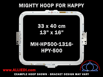 Happy Japan 13 x 16 inch (33 x 40 cm) Rectangular Magnetic Mighty Hoop for 500 mm Sew Field / Arm Spacing
