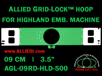 9 cm (3.5 inch) Round Allied Grid-Lock Plastic Embroidery Hoop - Highland 500