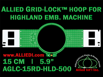 15 cm (5.9 inch) Round Allied Grid-Lock (New Design) Plastic Embroidery Hoop - Highland 500
