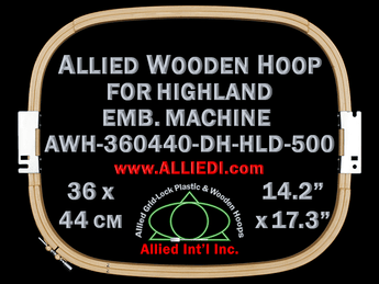36.0 x 44.0 cm (14.2 x 17.3 inch) Rectangular Allied Wooden Embroidery Hoop