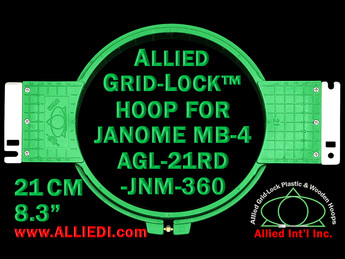 21 cm (8.3 inch) Round Allied Grid-Lock Plastic Embroidery Hoop - Janome 360