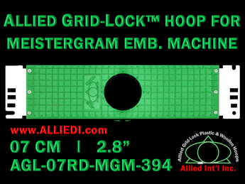 7 cm (2.8 inch) Round Allied Grid-Lock Plastic Embroidery Hoop - Meistergram 394