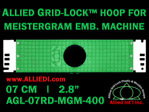 7 cm (2.8 inch) Round Allied Grid-Lock Plastic Embroidery Hoop - Meistergram 400